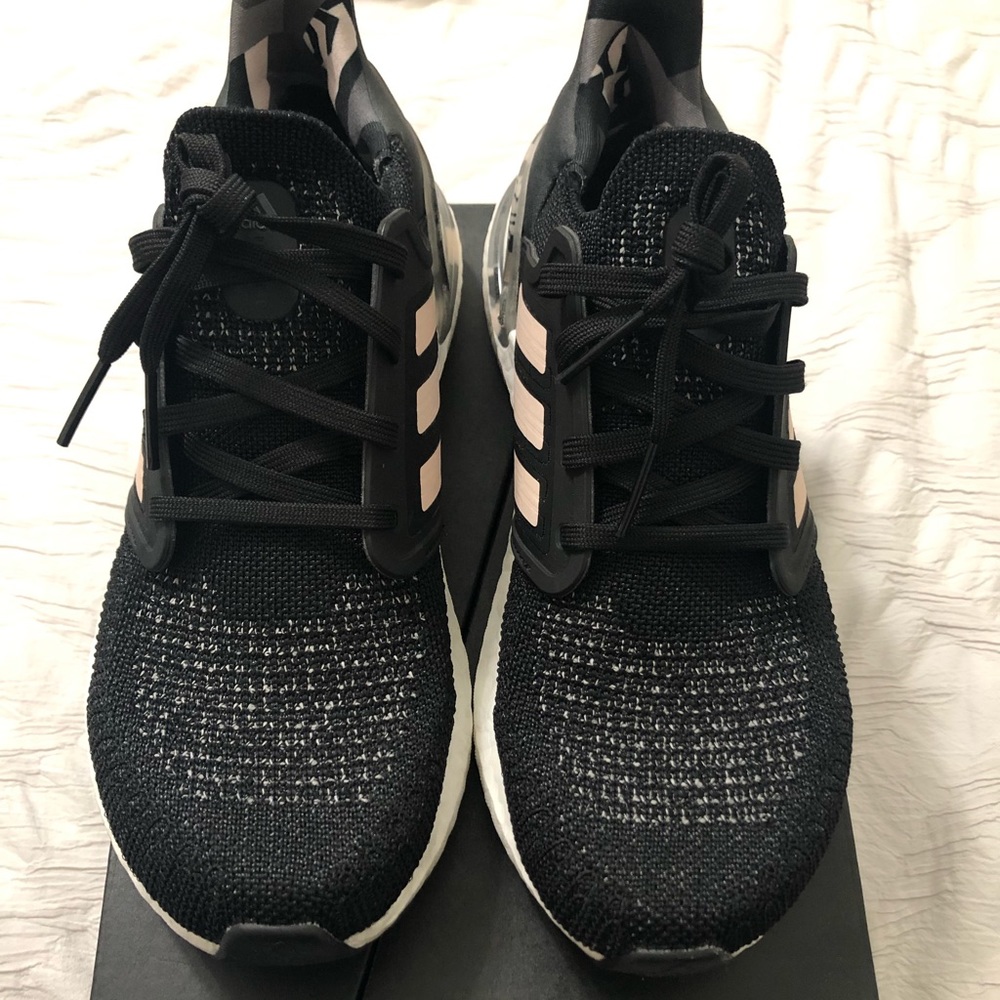 Black/Pink/Camo Adida Ultraboost Sneakers